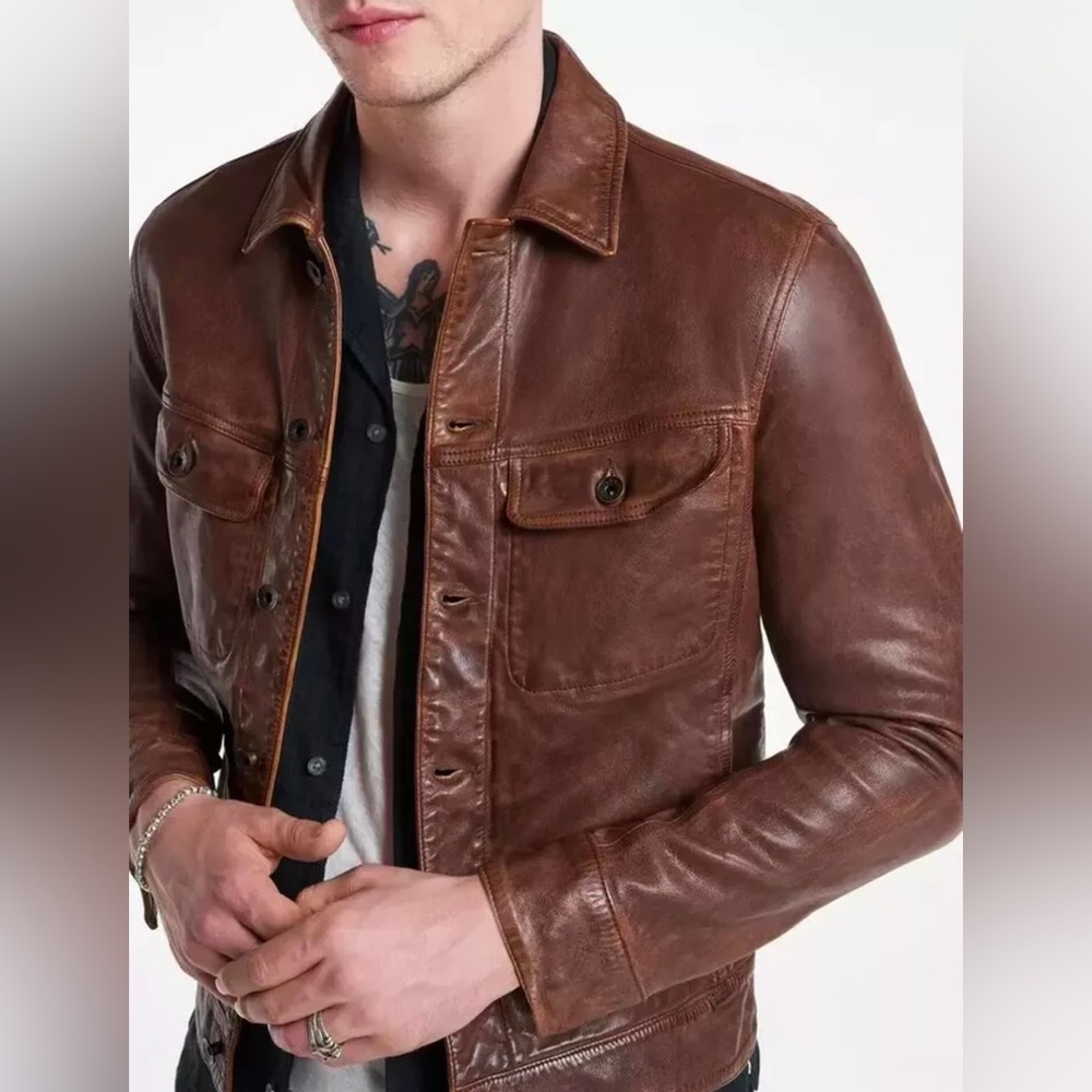 John Varvatos Mark leather jacket, 100% Sheepskin jacket